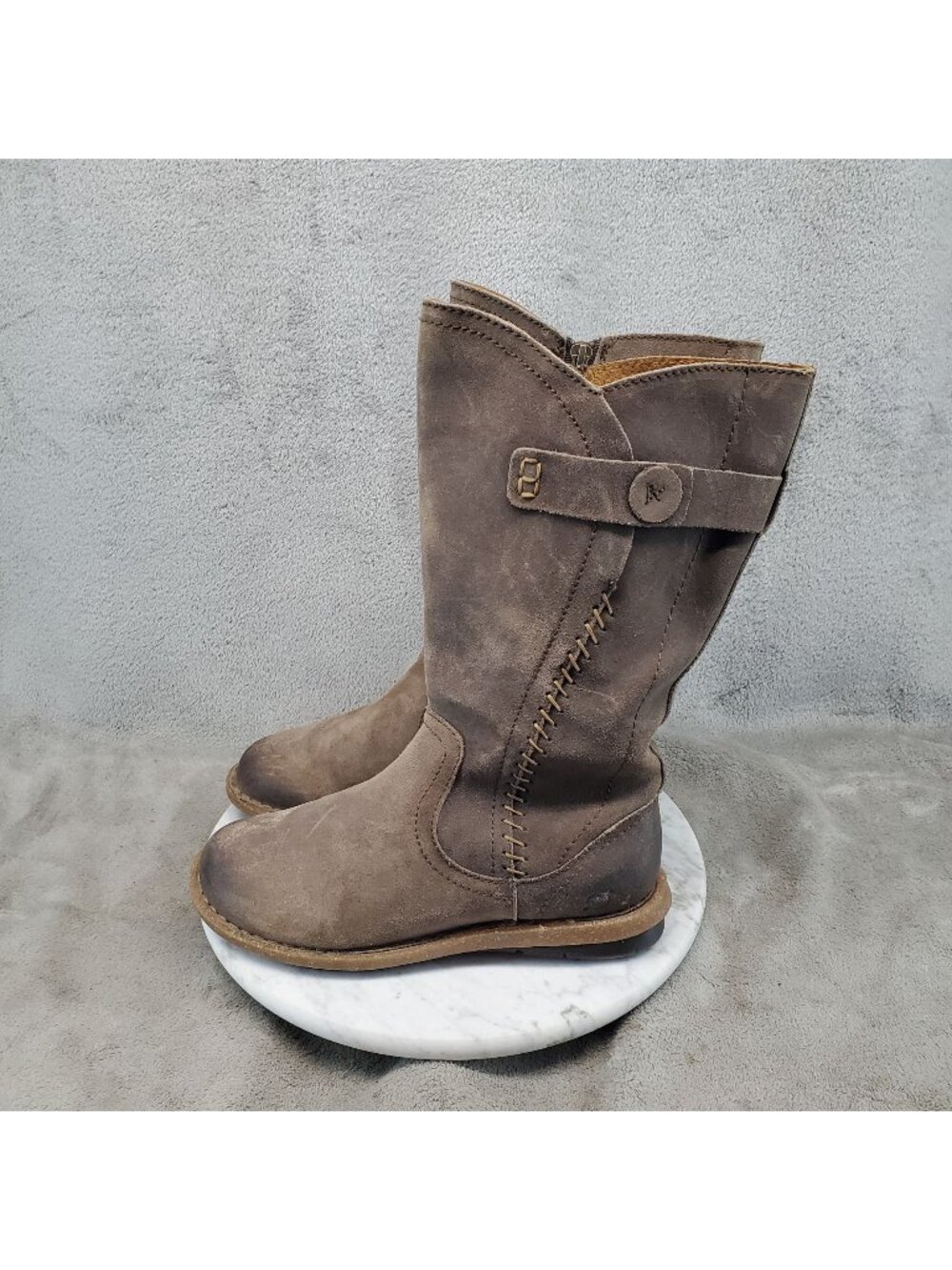 Born Shoes Womens Size 8 M/W Brown Leather Mid Calf Boots *Read*